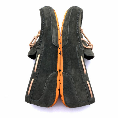 【中古品】【メンズ】 UGG アグ デッキシューズ 深緑/SIZE:28.0cm/スエード/ファーインソール・箱付属 靴 スウェード シューズ ※箱傷み・カビ臭あり 164-260908-io-04-fuzh 万代Net店