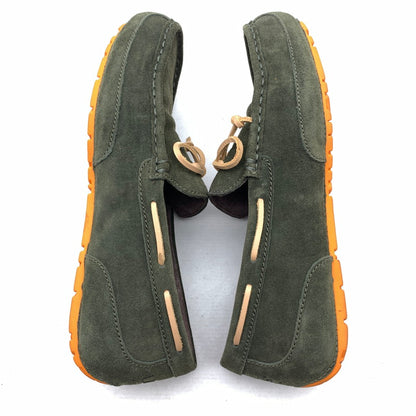 【中古品】【メンズ】 UGG アグ デッキシューズ 深緑/SIZE:28.0cm/スエード/ファーインソール・箱付属 靴 スウェード シューズ ※箱傷み・カビ臭あり 164-260908-io-04-fuzh 万代Net店