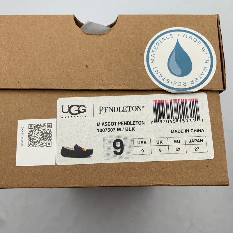 【中古品】【メンズ】 UGG アグ×PENDLETON ペンドルトン モカシンシューズ BLACK/SIZE:27.0cm/箱付属 靴 ※カビ臭あり 164-260908-io-06-fuzh カラー：ブラック 万代Net店