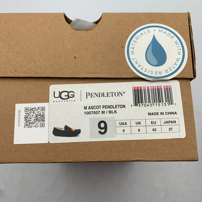 【中古品】【メンズ】 UGG アグ×PENDLETON ペンドルトン モカシンシューズ BLACK/SIZE:27.0cm/箱付属 靴 ※カビ臭あり 164-260908-io-06-fuzh カラー：ブラック 万代Net店