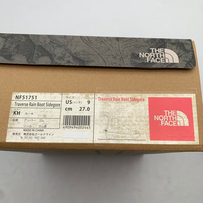 【中古品】【メンズ】 THE NORTH FACE ザ・ノースフェイス NF51751 TRAVERSE RAIN BOOT SIDEGORE KHAKI/SIZE:27.0cm レインブーツ 長靴 箱付属 靴 ※カビ臭あり 164-260908-io-02-fuzh カラー：カーキ 万代Net店