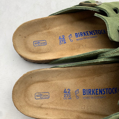 【中古品】【メンズ】 BIRKENSTOCK ビルケンシュトック 1014208 BOSTON クロッグ サンダル GREEN/SIZE:27.0cm 箱付属 靴 ※カビ臭あり 164-260908-io-03-fuzh カラー：グリーン 万代Net店