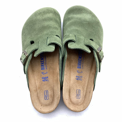 【中古品】【メンズ】 BIRKENSTOCK ビルケンシュトック 1014208 BOSTON クロッグ サンダル GREEN/SIZE:27.0cm 箱付属 靴 ※カビ臭あり 164-260908-io-03-fuzh カラー：グリーン 万代Net店