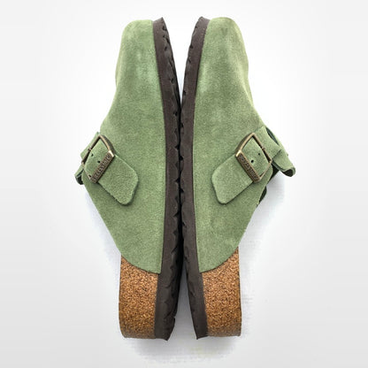 【中古品】【メンズ】 BIRKENSTOCK ビルケンシュトック 1014208 BOSTON クロッグ サンダル GREEN/SIZE:27.0cm 箱付属 靴 ※カビ臭あり 164-260908-io-03-fuzh カラー：グリーン 万代Net店