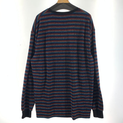 【中古品】【メンズ】 PLEASURES プレジャーズ 長袖Tシャツ MULTIボーダー.ラメ SIZE:XL ※手首毛玉あり・ひきつれ・糸の飛び出しあり 142-260917-io-20-fuzh カラー：マルチ 万代Net店