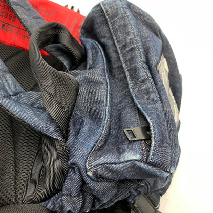 【中古品】【メンズ】 DIESEL ディーゼル BACKPACK バックパック リュック BLACK.RED/Wベルトバックル ※スレ・使用感有 カバン バッグ かばん 鞄 188-260909-io-01-fuzh カラー：ブラックレッド 万代Net店