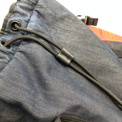 【中古品】【メンズ】 DIESEL ディーゼル BACKPACK バックパック リュック BLACK.RED/Wベルトバックル ※スレ・使用感有 カバン バッグ かばん 鞄 188-260909-io-01-fuzh カラー：ブラックレッド 万代Net店