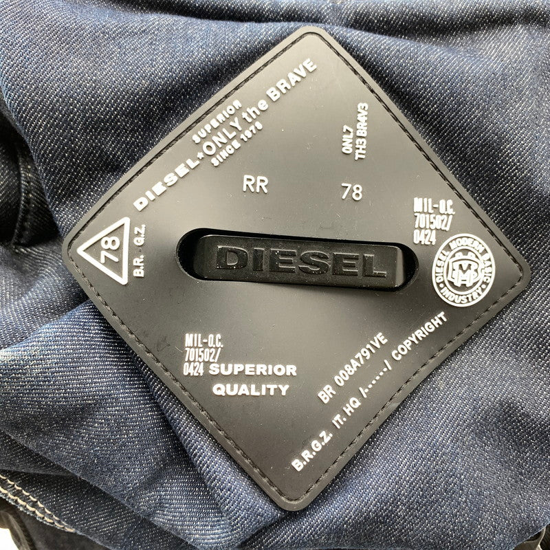 【中古品】【メンズ】 DIESEL ディーゼル BACKPACK バックパック リュック BLACK.RED/Wベルトバックル ※スレ・使用感有 カバン バッグ かばん 鞄 188-260909-io-01-fuzh カラー：ブラックレッド 万代Net店