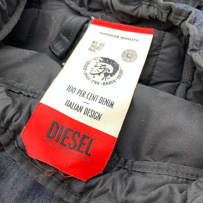 【中古品】【メンズ】 DIESEL ディーゼル BACKPACK バックパック リュック BLACK.RED/Wベルトバックル ※スレ・使用感有 カバン バッグ かばん 鞄 188-260909-io-01-fuzh カラー：ブラックレッド 万代Net店