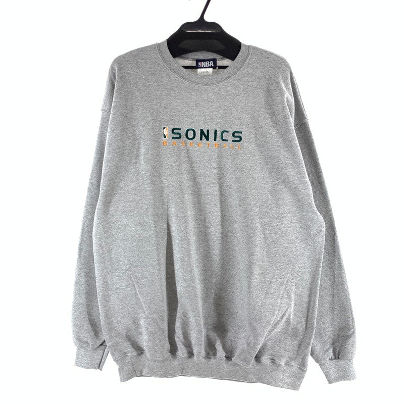 【中古美品】【メンズ】 NBA OFFICIAL CREW NECK SWEAT NBA公式 クルーネックスウェット Seattle Supersonics シアトル・スーパーソニックス 裏起毛 148-261018-gm-02-fuzh サイズ：XL カラー：グレー 万代Net店