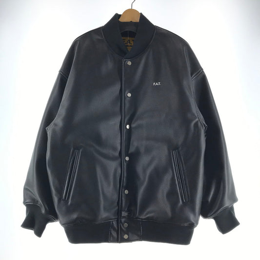 【中古品】【メンズ】 FAT エフエーティー F32410-JK02 F'AWARD LEATHER STADIUM JACKET レザー スタジアム ジャケット カラーBLACK SIZE:FAT 142-260911-ky-06-fuzh 万代Net店