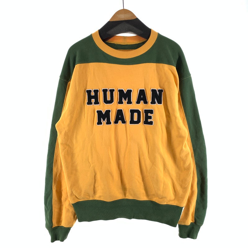【中古品】【メンズ】 HUMAN MADE ヒューマンメード CREW NECK SWEAT SHIRT クルーネックスウェット ブランド 古着 142-260920-gm-15-fuzh サイズ：L カラー：イエロー 万代Net店