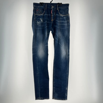 【中古品】【メンズ】 DSQUARED2 ディースクエアード デニムパンツ ジーンズ ジーパン INDIGO/SIZE:38/S72LB0730/ダメージ加工 171-260912-io-33-fuzh カラー：インディゴ 万代Net店