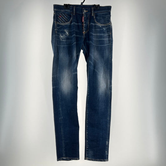 【中古品】【メンズ】 DSQUARED2 ディースクエアード デニムパンツ ジーンズ ジーパン INDIGO/SIZE:38/S72LB0730/ダメージ加工 171-260912-io-33-fuzh カラー：インディゴ 万代Net店