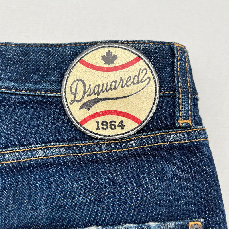 【中古品】【メンズ】 DSQUARED2 ディースクエアード デニムパンツ ジーンズ ジーパン INDIGO/SIZE:38/S72LB0730/ダメージ加工 171-260912-io-33-fuzh カラー：インディゴ 万代Net店