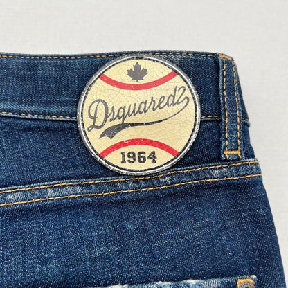【中古品】【メンズ】 DSQUARED2 ディースクエアード デニムパンツ ジーンズ ジーパン INDIGO/SIZE:38/S72LB0730/ダメージ加工 171-260912-io-33-fuzh カラー：インディゴ 万代Net店