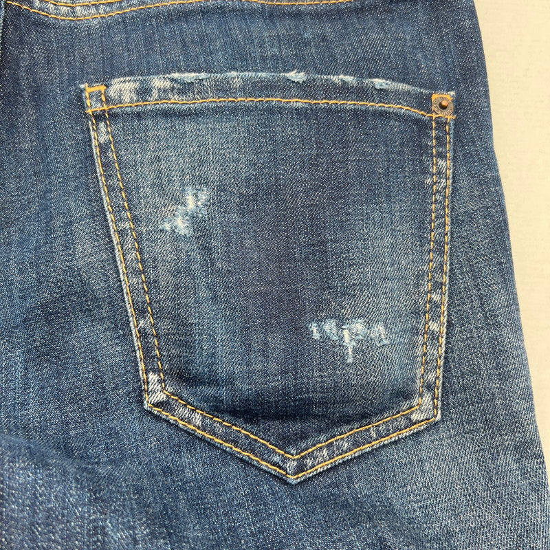 【中古品】【メンズ】 DSQUARED2 ディースクエアード デニムパンツ ジーンズ ジーパン INDIGO/SIZE:38/S72LB0730/ダメージ加工 171-260912-io-33-fuzh カラー：インディゴ 万代Net店