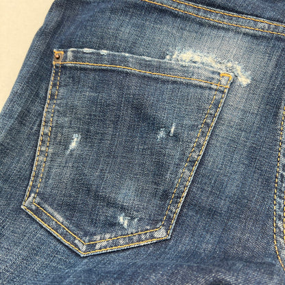 【中古品】【メンズ】 DSQUARED2 ディースクエアード デニムパンツ ジーンズ ジーパン INDIGO/SIZE:38/S72LB0730/ダメージ加工 171-260912-io-33-fuzh カラー：インディゴ 万代Net店