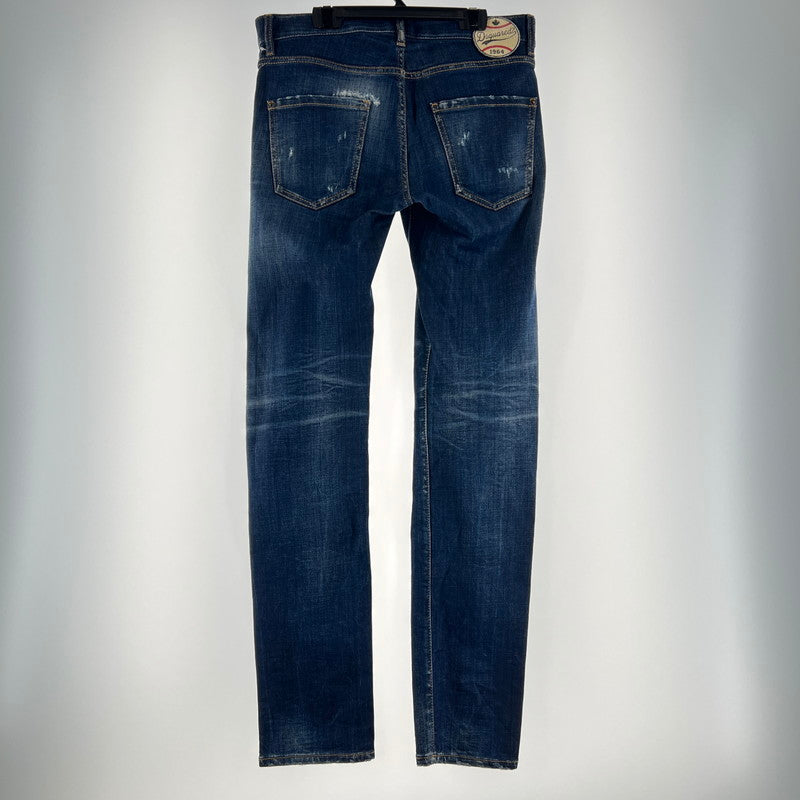 【中古品】【メンズ】 DSQUARED2 ディースクエアード デニムパンツ ジーンズ ジーパン INDIGO/SIZE:38/S72LB0730/ダメージ加工 171-260912-io-33-fuzh カラー：インディゴ 万代Net店