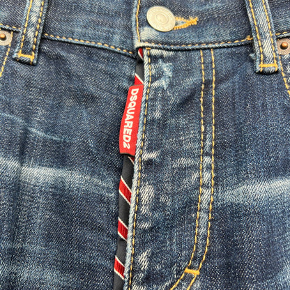【中古品】【メンズ】 DSQUARED2 ディースクエアード デニムパンツ ジーンズ ジーパン INDIGO/SIZE:38/S72LB0730/ダメージ加工 171-260912-io-33-fuzh カラー：インディゴ 万代Net店