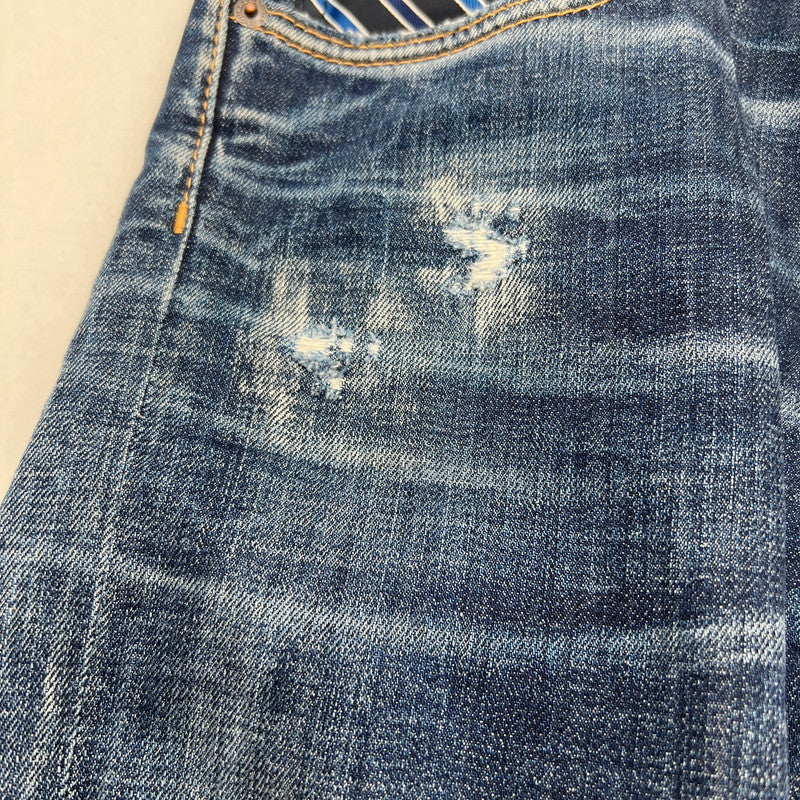 【中古品】【メンズ】 DSQUARED2 ディースクエアード デニムパンツ ジーンズ ジーパン INDIGO/SIZE:38/S72LB0730/ダメージ加工 171-260912-io-33-fuzh カラー：インディゴ 万代Net店