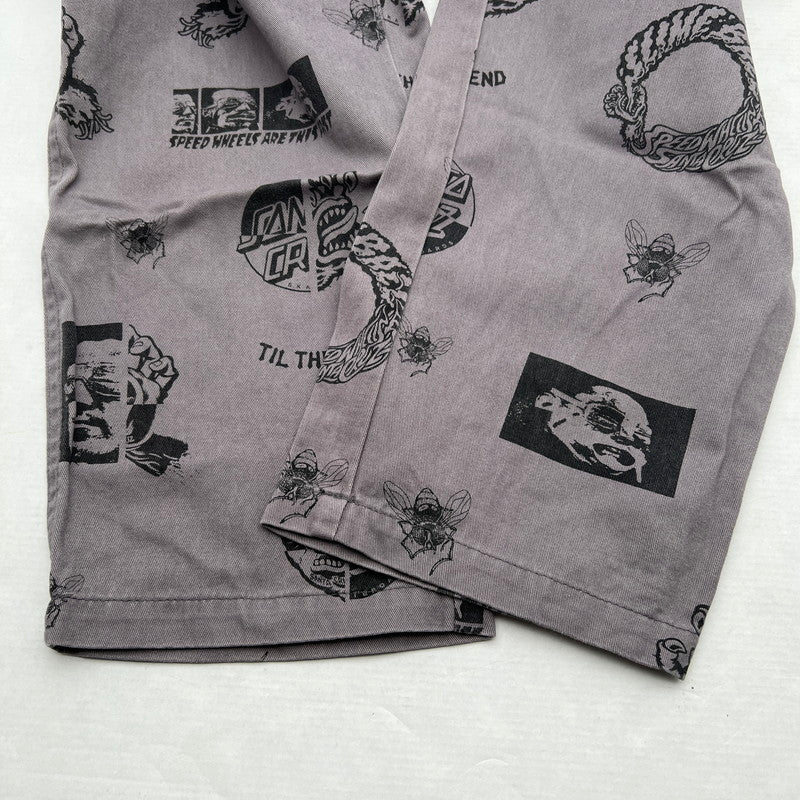 【中古品】【メンズ】 SANTACRUZ サンタクルーズ SKATE PANTS スケート パンツ 長ズボン GREY/SIZE:L ※毛玉あり 153-260912-io-31-fuzh カラー：グレー 万代Net店