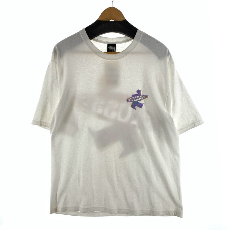【中古品】【メンズ】 STUSSY ステューシー DOT SURFMAN TEE 半袖Tシャツ カットソー ブランド 古着 142-260921-gm-02-fuzh サイズ：L カラー：ホワイト 万代Net店
