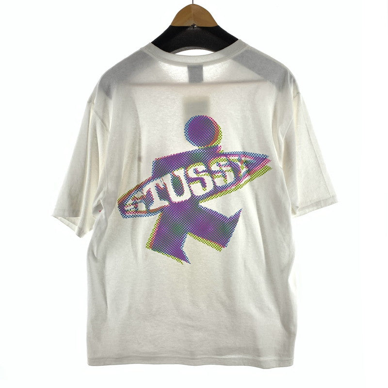 【中古品】【メンズ】 STUSSY ステューシー DOT SURFMAN TEE 半袖Tシャツ カットソー ブランド 古着 142-260921-gm-02-fuzh サイズ：L カラー：ホワイト 万代Net店