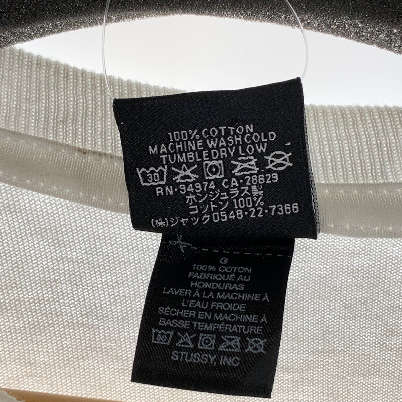 【中古品】【メンズ】 STUSSY ステューシー DOT SURFMAN TEE 半袖Tシャツ カットソー ブランド 古着 142-260921-gm-02-fuzh サイズ：L カラー：ホワイト 万代Net店