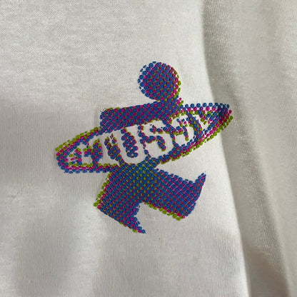 【中古品】【メンズ】 STUSSY ステューシー DOT SURFMAN TEE 半袖Tシャツ カットソー ブランド 古着 142-260921-gm-02-fuzh サイズ：L カラー：ホワイト 万代Net店