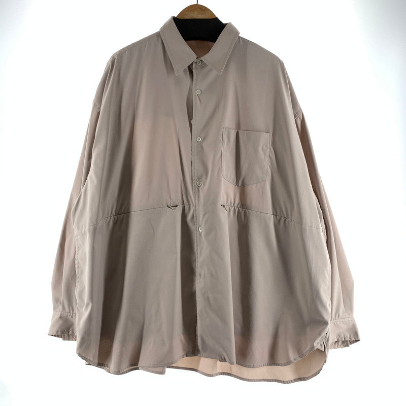 【中古品】【メンズ】 FRESHSERVICE フレッシュサービス FSC241-50095 STRETCH MATTE TAFFETA REGULAR COLLAR SHIRT BEIGE/SIZE:ONE 長袖シャツ ※汚れ(首回り.前右見頃).使用感有 140-260912-io-03-fuzh カラー：ベージュ 万代Net店