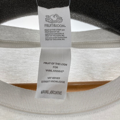 【中古品】【メンズ】 VAINL ARCHIVE ヴァイナルアーカイブ×FRUIT OF THE LOOM 半袖Tシャツ カラーWHITE SIZE:M PRINT 140-260912-ky-04-fuzh 万代Net店