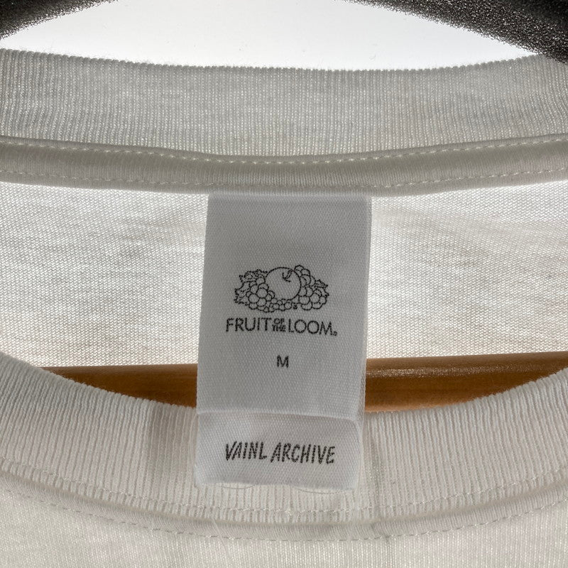 【中古品】【メンズ】 VAINL ARCHIVE ヴァイナルアーカイブ×FRUIT OF THE LOOM 半袖Tシャツ カラーWHITE SIZE:M PRINT 140-260912-ky-04-fuzh 万代Net店