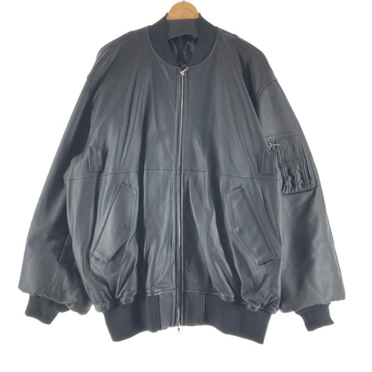 【中古品】【メンズ】 SSSTEIN シュタイン ST922 LEATHER MA-1 JACKET レザー ジャケット ブラック SIZE:S　 140-260911-ky-01-fuzh 万代Net店