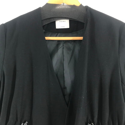 【中古品】【レディース】 JUEMI ジュエミ コート BLACK フリーサイズ アウター 上着 ロングコート ※左袖ボタン部ヨレあり 169-261018-io-05-fuzh サイズ：F カラー：ブラック 万代Net店