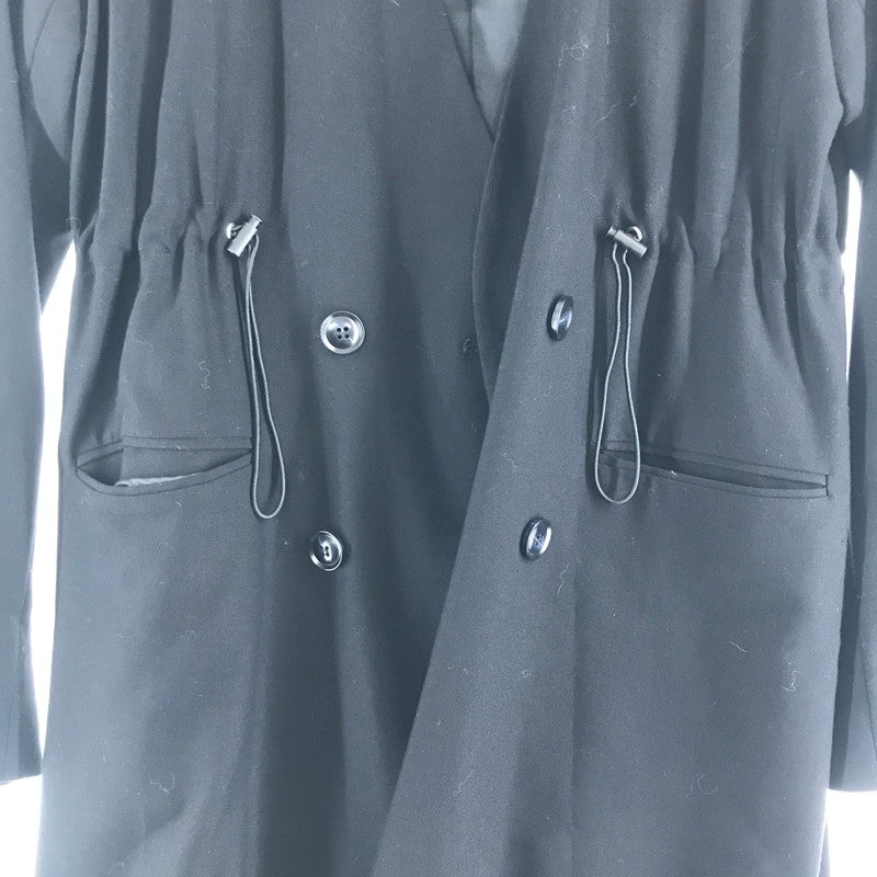 【中古品】【レディース】 JUEMI ジュエミ コート BLACK フリーサイズ アウター 上着 ロングコート ※左袖ボタン部ヨレあり 169-261018-io-05-fuzh サイズ：F カラー：ブラック 万代Net店