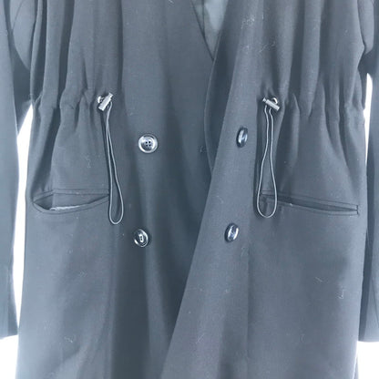 【中古品】【レディース】 JUEMI ジュエミ コート BLACK フリーサイズ アウター 上着 ロングコート ※左袖ボタン部ヨレあり 169-261018-io-05-fuzh サイズ：F カラー：ブラック 万代Net店