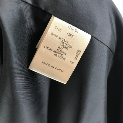 【中古品】【レディース】 JUEMI ジュエミ コート BLACK フリーサイズ アウター 上着 ロングコート ※左袖ボタン部ヨレあり 169-261018-io-05-fuzh サイズ：F カラー：ブラック 万代Net店