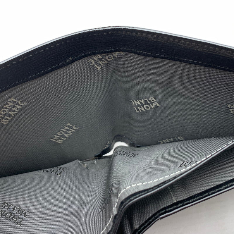 【中古品】【メンズ】 MONT BLANC 二つ折り財布 財布 ウォレット 200-260809-hi-16-fuzh カラー：ブラック 万代Net店
