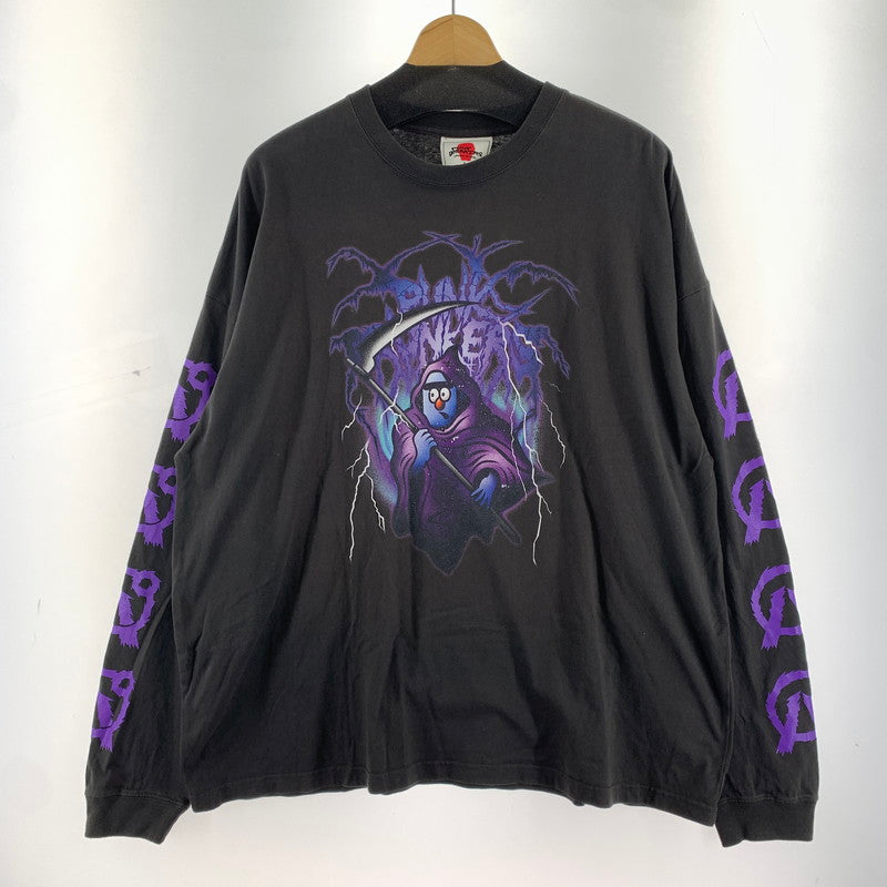 【中古品】【メンズ】 PUNK DRUNKERS パンクドランカーズ 長袖Tシャツ CHARCOAL/SIZE:L/袖紫ロゴ 142-260917-io-22-fuzh カラー：チャコール 万代Net店