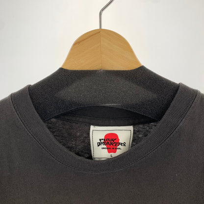 【中古品】【メンズ】 PUNK DRUNKERS パンクドランカーズ 長袖Tシャツ CHARCOAL/SIZE:L/袖紫ロゴ 142-260917-io-22-fuzh カラー：チャコール 万代Net店
