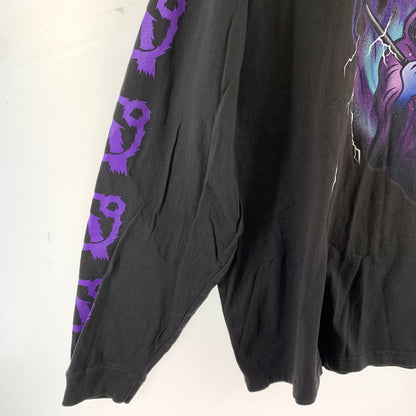 【中古品】【メンズ】 PUNK DRUNKERS パンクドランカーズ 長袖Tシャツ CHARCOAL/SIZE:L/袖紫ロゴ 142-260917-io-22-fuzh カラー：チャコール 万代Net店