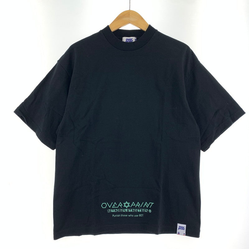 【中古品】【メンズ】 OVER PRINT オーバープリント FUCK BOT SS TEE Tシャツ BLACK SIZE:L 142-260917-io-21-fuzh カラー：ブラック 万代Net店