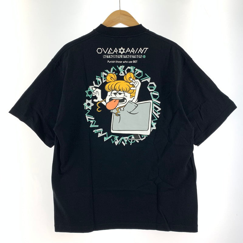 【中古品】【メンズ】 OVER PRINT オーバープリント FUCK BOT SS TEE Tシャツ BLACK SIZE:L 142-260917-io-21-fuzh カラー：ブラック 万代Net店