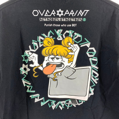 【中古品】【メンズ】 OVER PRINT オーバープリント FUCK BOT SS TEE Tシャツ BLACK SIZE:L 142-260917-io-21-fuzh カラー：ブラック 万代Net店