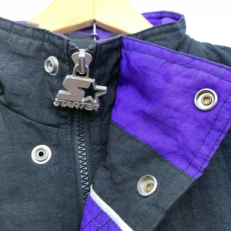 【中古品】【メンズ】 STARTER JAZZ アノラック パーカー BLACK.PURPLE/SIZE:XL/90年代 ※汚れ・使用感有 145-260912-io-25-fuzh 万代Net店