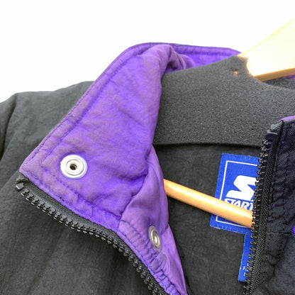 【中古品】【メンズ】 STARTER JAZZ アノラック パーカー BLACK.PURPLE/SIZE:XL/90年代 ※汚れ・使用感有 145-260912-io-25-fuzh 万代Net店