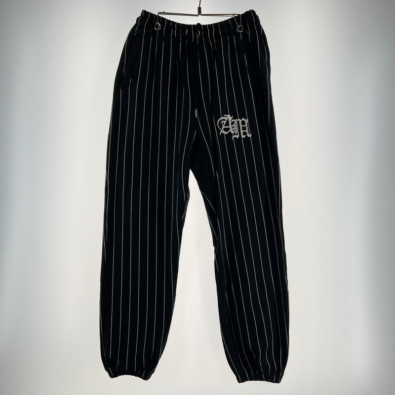 【中古品】【メンズ】 ATMOS アトモス MAT22-S009LP OLD ENGLISH SWEAT PANT STRIPE スウェットパンツ ストライプ BLACK SIZE:M ※内タグ表示消え・使用感有 153-260912-io-34-fuzh カラー：ブラック 万代Net店