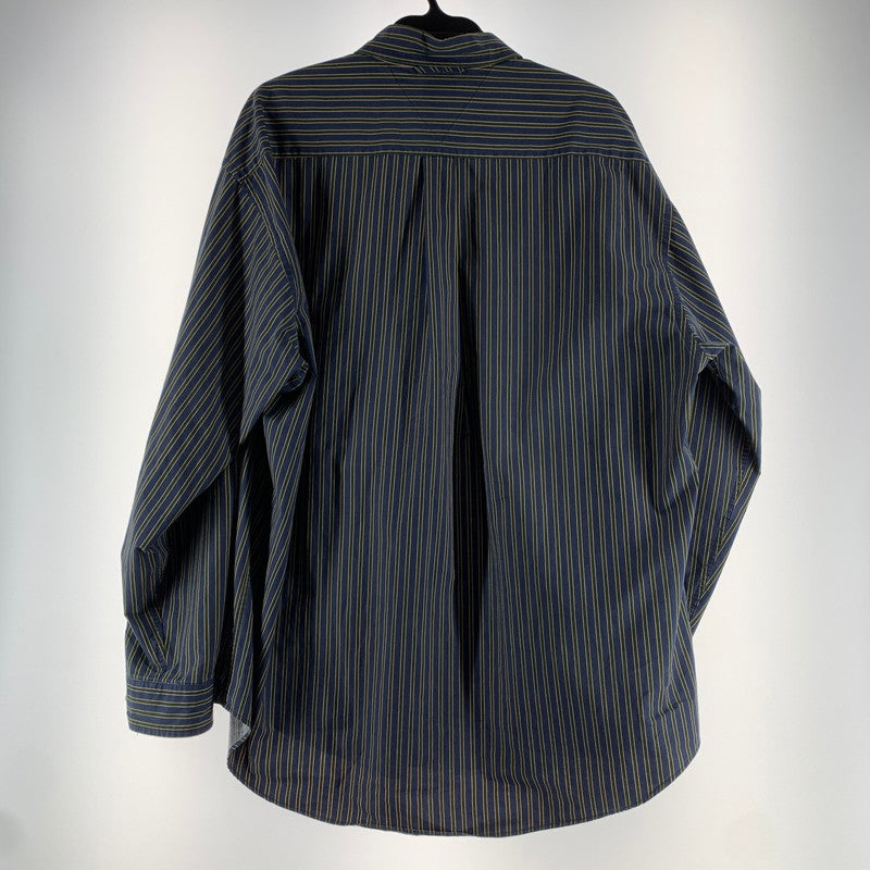 【中古品】【メンズ】 TOMMY HILFIGER トミーヒルフィガー 長袖シャツ 紺.緑.黄.ストライプ SIZE:XL フラッグタグ ※汚れ・使用感有 147-260912-io-27-fuzh 万代Net店