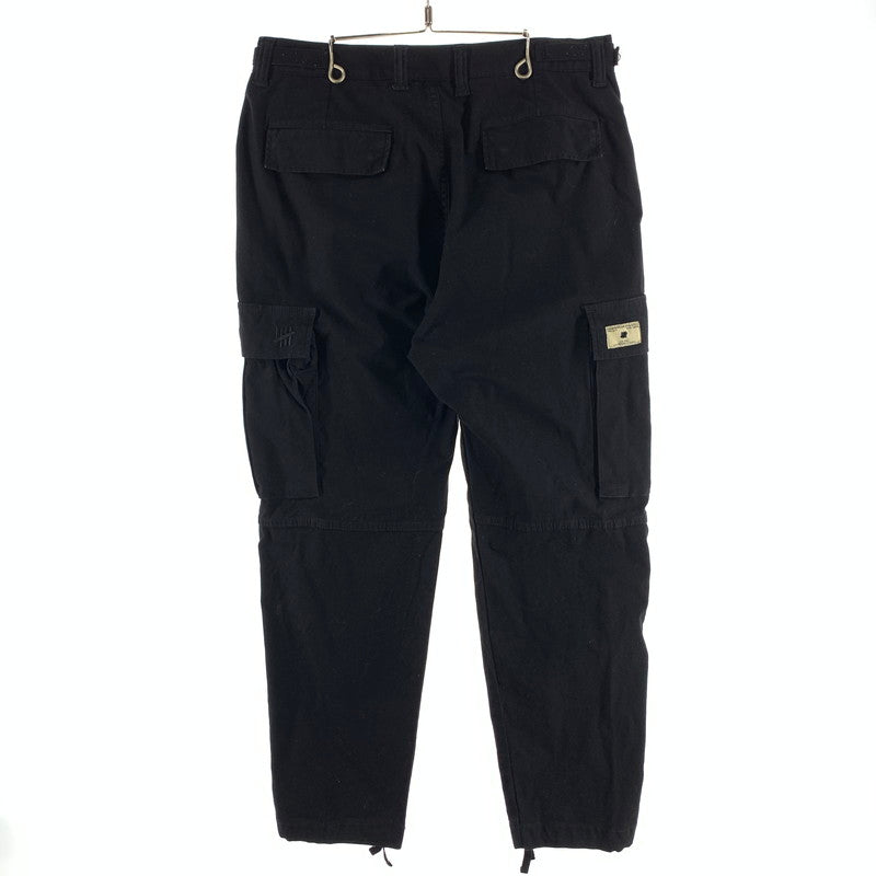 【中古品】【メンズ】 UNDEFEATED アンディフィーテッド カーゴパンツ ボトムス ブランド 古着 153-260921-gm-09-fuzh サイズ：M カラー：ブラック 万代Net店
